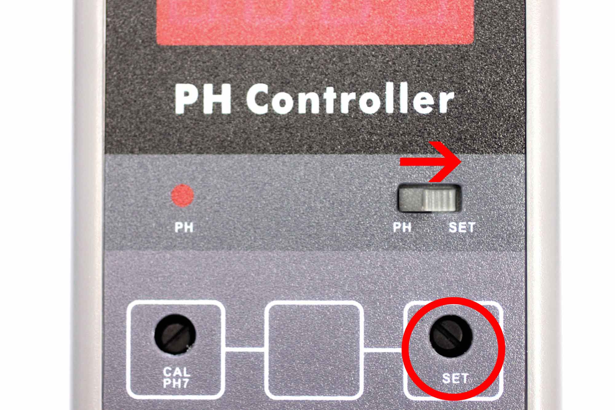 Instellen van de pH-waarde op de controller